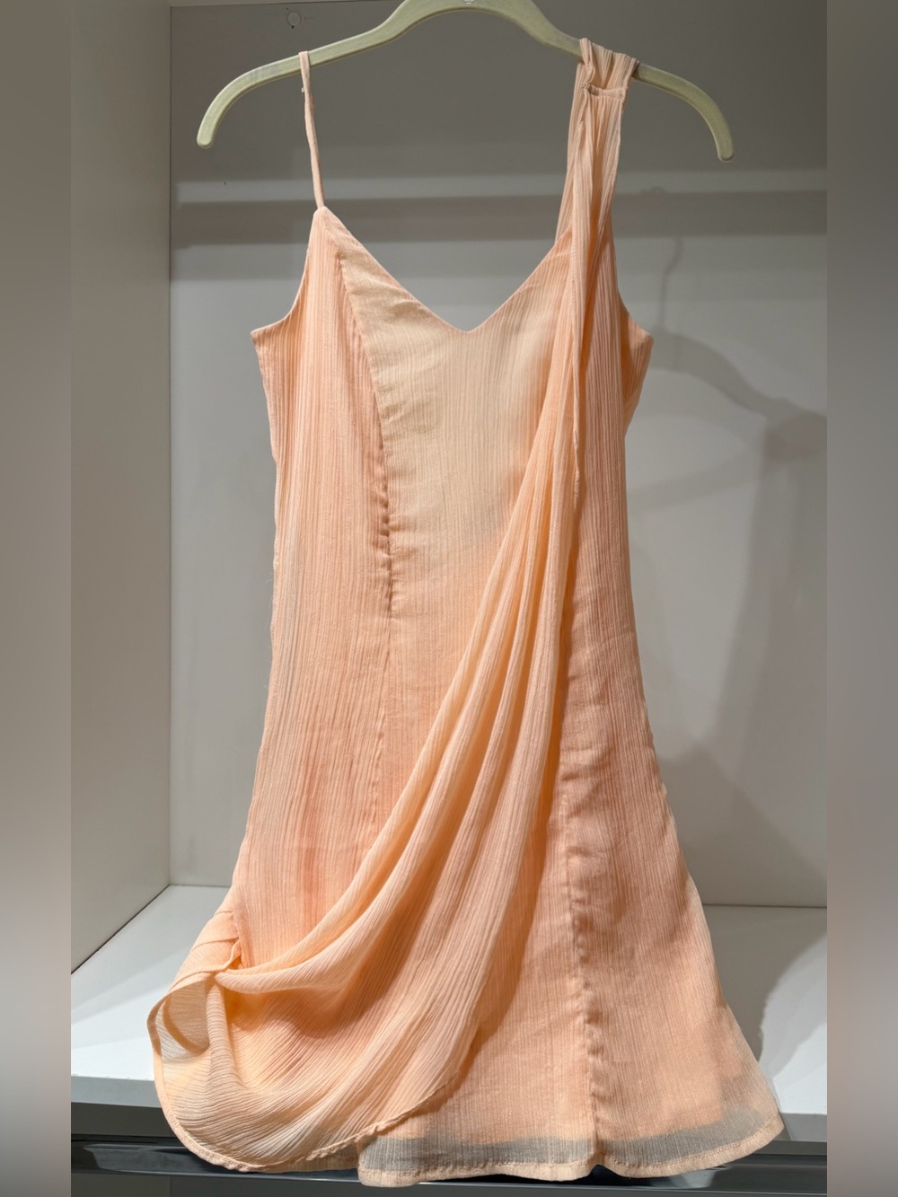 NBD Scarf Mini Dress Pink Crepe Size Small